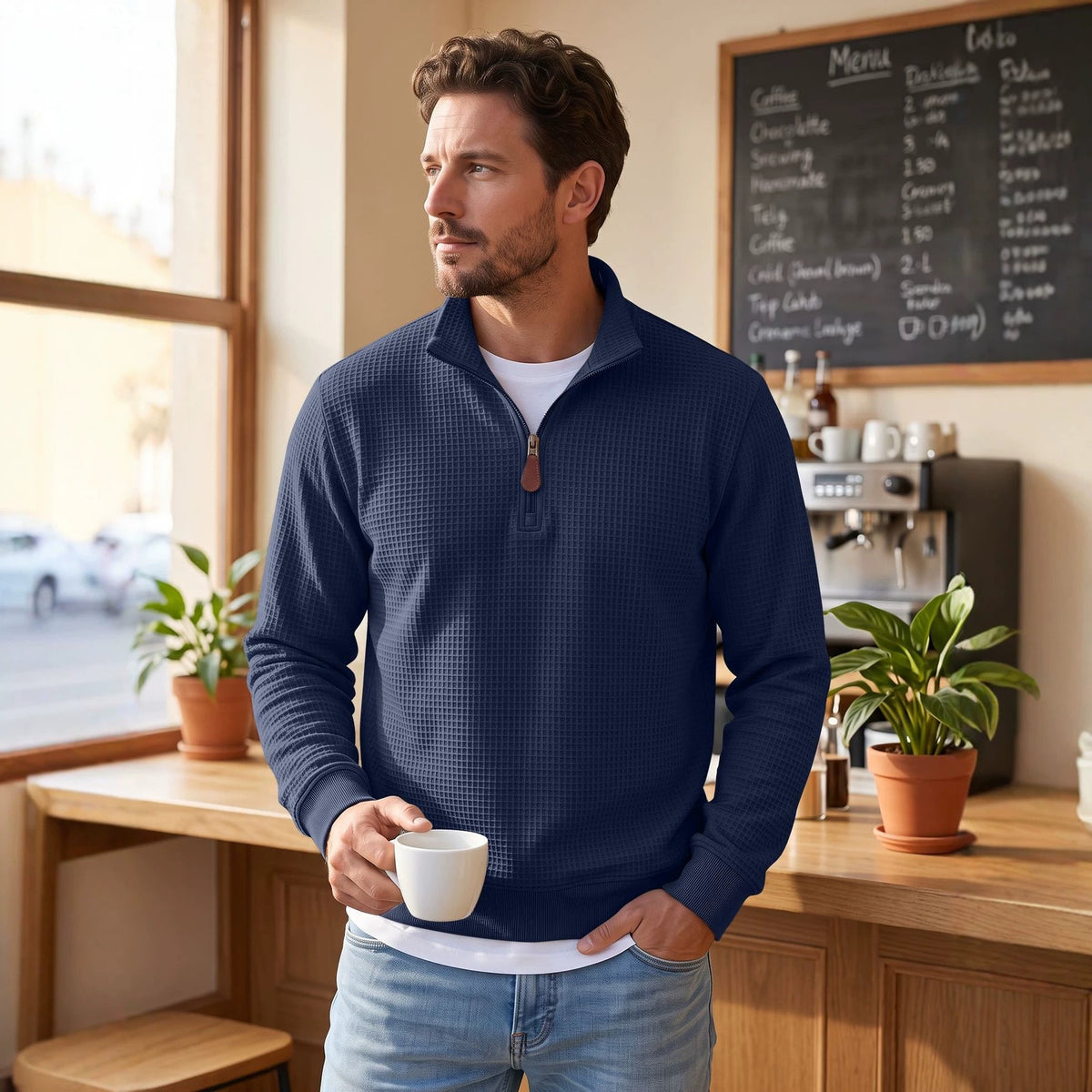 The Blue Ridge Waffle Quarter-Zip