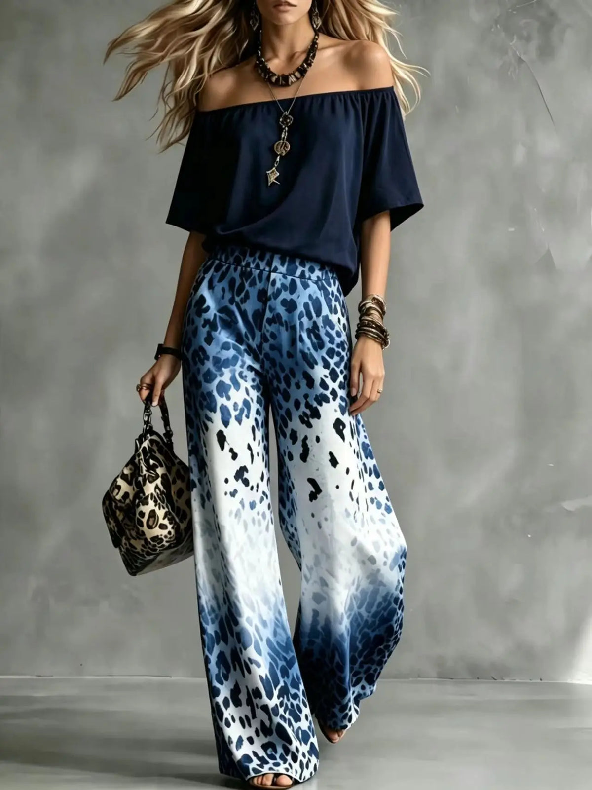 Golden Isles Off-Shoulder Pant Set
